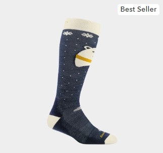 Darn Tough K's Polar Bear Over-the-calf MW Cush Snow Socks- S