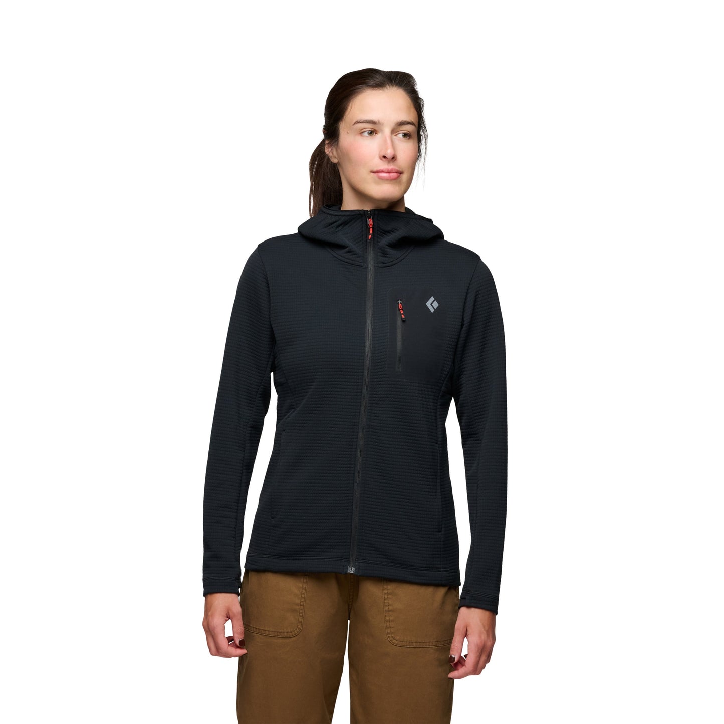 Black Diamond W DIVERGE FZ HOODY Color: 0002-Black, Size: MED