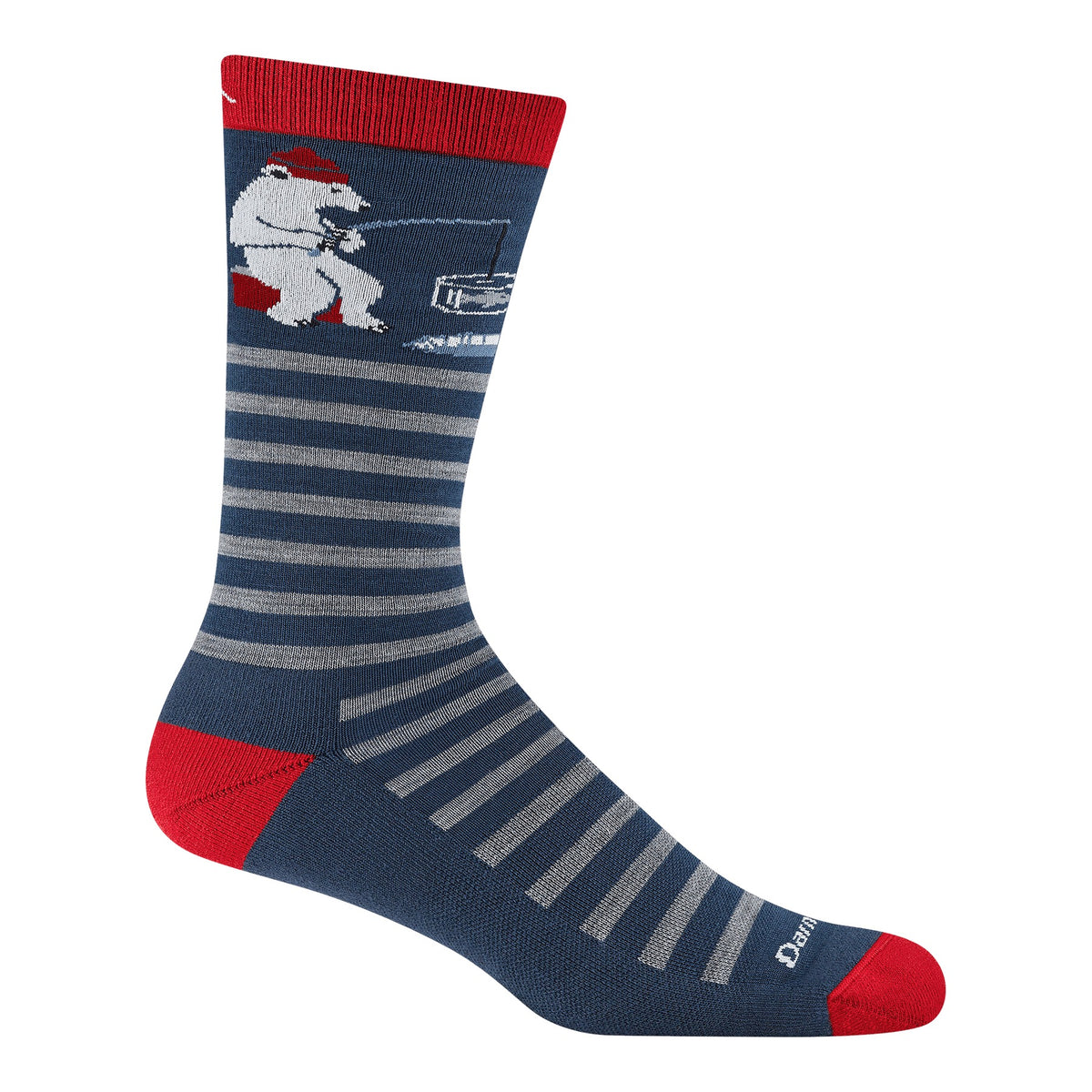 Darn Tough M's Wild Life Crew Lightweight Lifestyle Socks 6096-C, Polar Bear, XL