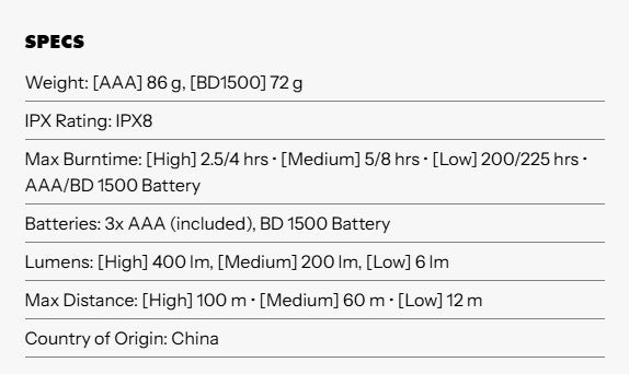 Black Diamond SPOT 400 Headlamp - Octane