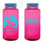 Nalgene SUSTAIN 32OZ Wide Mouth The Hoarding Marmot Alaska Fuchsia/Blue