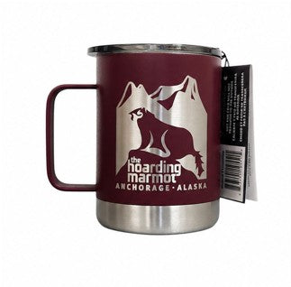 Fifty/Fifty Coffee and Tea Prep CAMP MUG 12 OZ - Maroon W/ Marm Logo