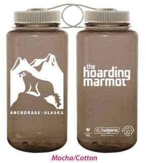 Nalgene Sustain Mocha 32WM with Cotton Lid and White Ink