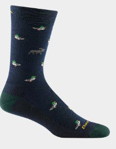 Darn Tough M's Duck Duck Moose Crew Socks, 6094-C, Eclipse, L