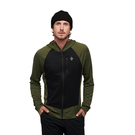 Black Diamond Men's Coefficient LT Hybrid Hoody- Tundra/Black- M