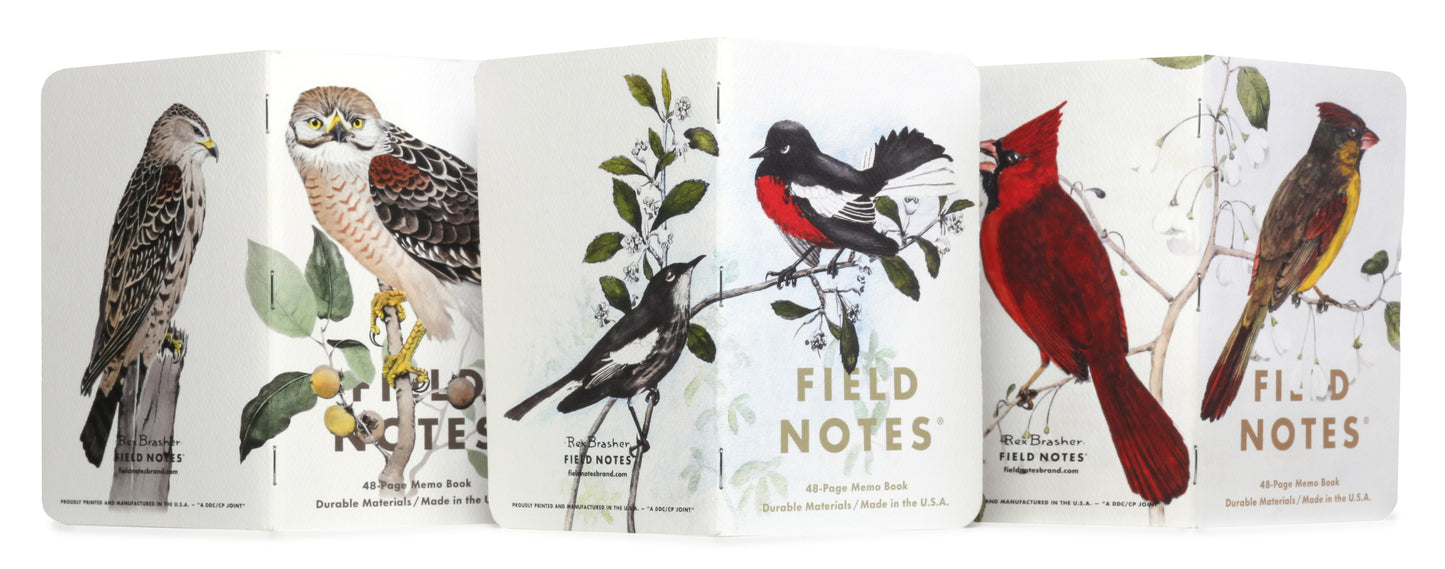 Field Notes Redstart, Cardinal, Redshoulder Hawk- 3 pack