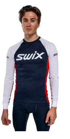 Swix RaceX Classic Long Sleeve Dark Navy/Bright White Mens
