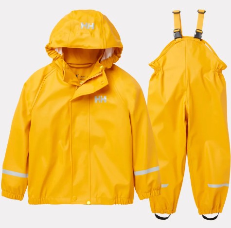 Helly Hansen K BERGEN 2.0 PU RAINSET 344 ESSENTIAL YELLOW 104/4