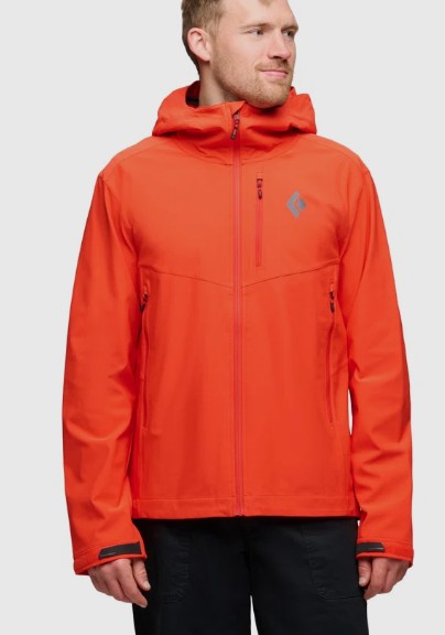 Black Diamond M DAWN PATROL SOFTSHELL Color: 8001-Octane, Size: LRG