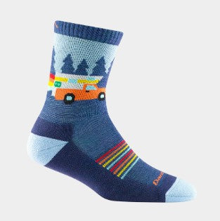Darn Tough Kids Van Wild Micro Crew LW Cush Hike Socks- M
