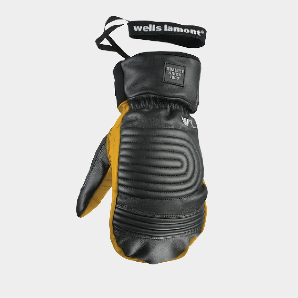Wells Lamont Ajax Mitten-Black/Saddletan- M