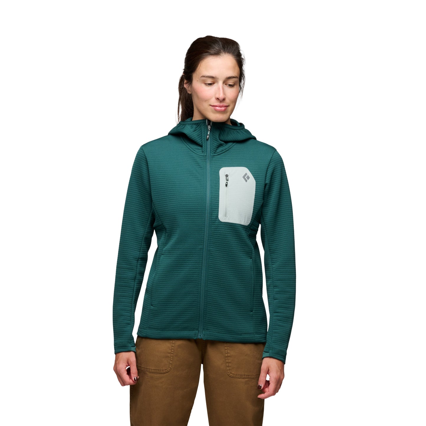Black Diamond W DIVERGE FZ HOODY Color: 3062-Deep Woods, Size: XSM