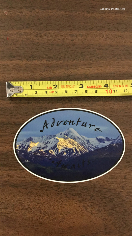 Adventure Oval Sticker - The Hoarding Marmot