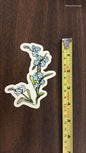 'Blue Forget-Me-Nots' Sticker - The Hoarding Marmot