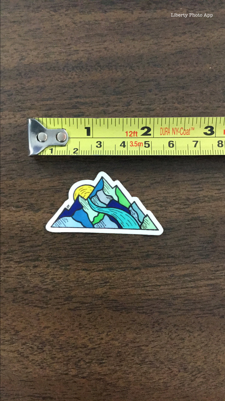 'Small Geometric Mountain Sticker' Sticker - The Hoarding Marmot