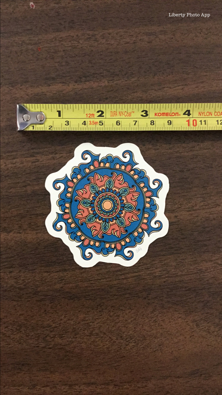 'Wavy Mandala' Sticker - The Hoarding Marmot