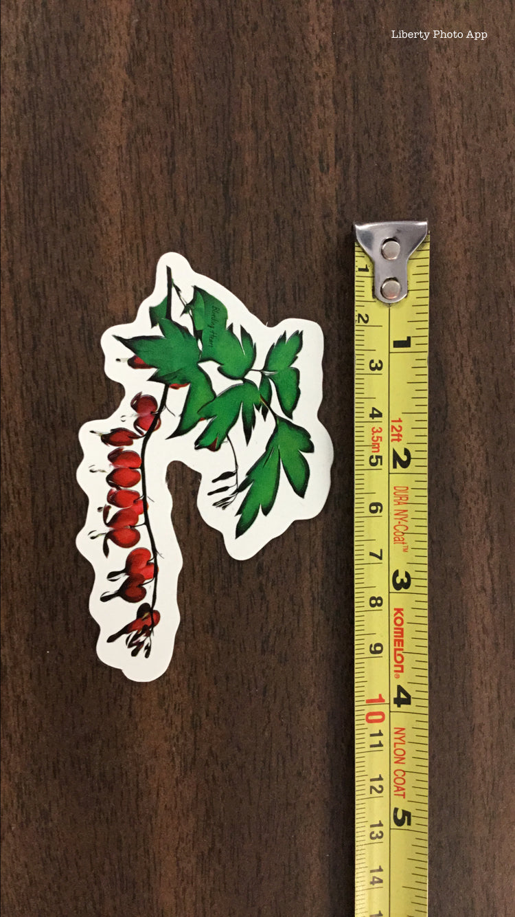 'Bleeding Heart Flowers' Sticker - The Hoarding Marmot