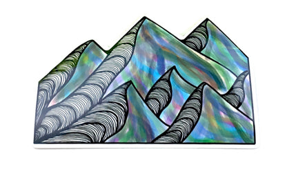 'Watercolor Mountains' Sticker - The Hoarding Marmot